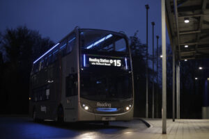 Reading Buses Coloured Bus at Night