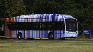 climate stripes bus